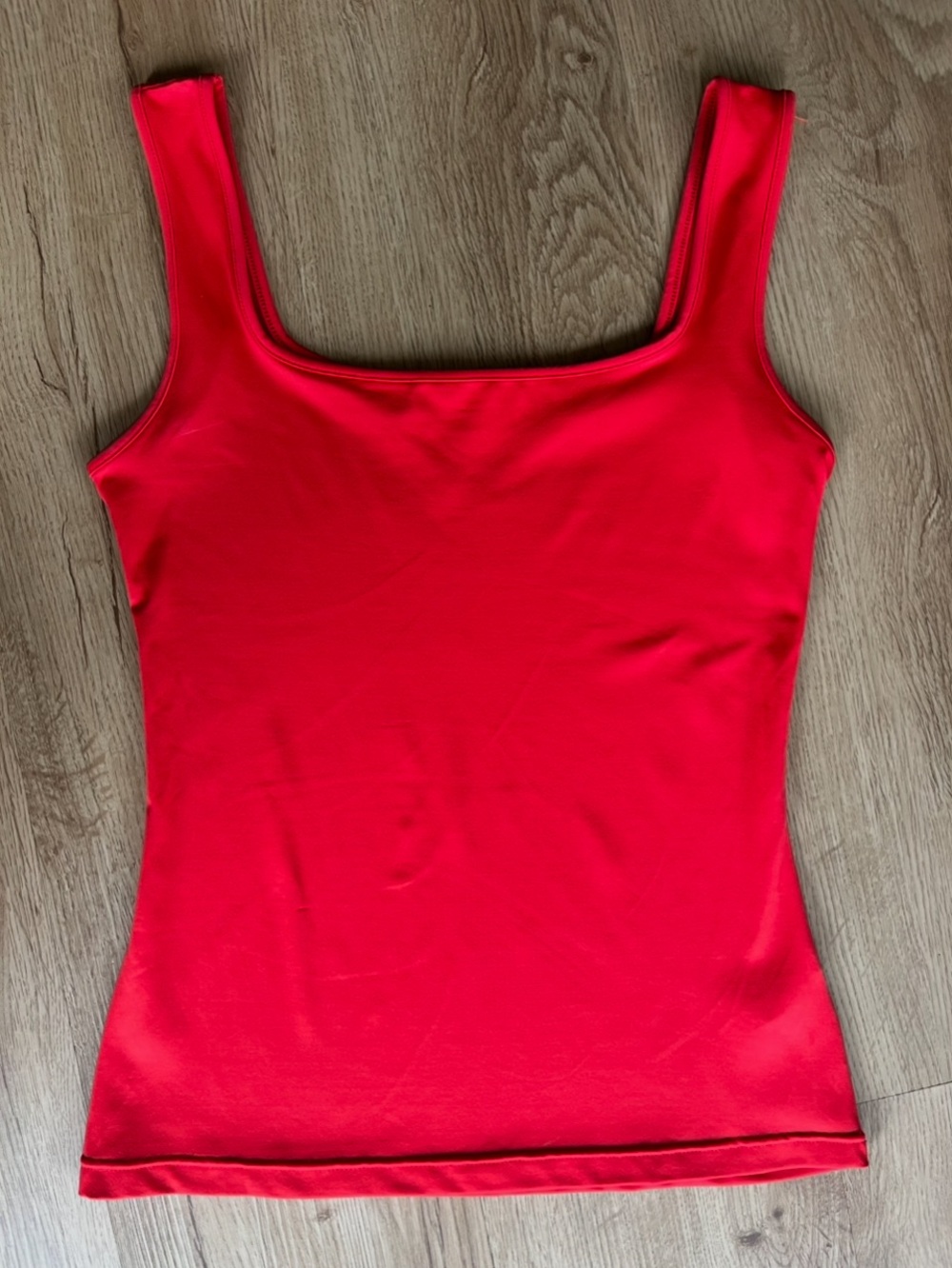 Anne Fontaine Red Stretch Tank Top Size 38 Made in France Designer